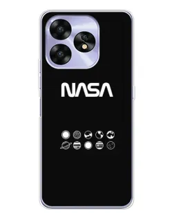 Чехол для UMIDIGI A15 с картинкой «NASA — технический принт»