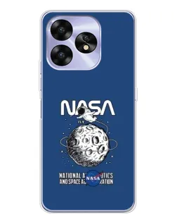 Чехол для UMIDIGI A15 с картинкой «NASA — лунная миссия»