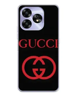 Чехол для UMIDIGI A15 с картинкой «Gucci — красный логотип»