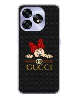Чехол для UMIDIGI A15 с картинкой «Минни Маус Gucci — черный»