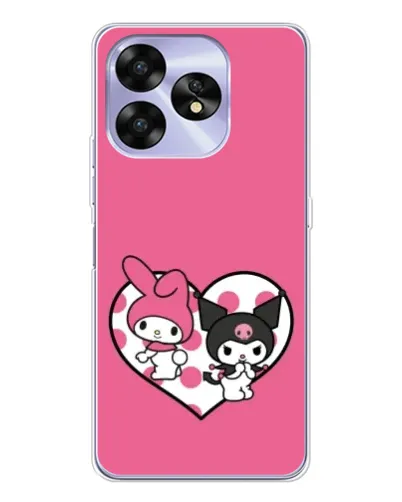 Чехол для UMIDIGI A15 с картинкой «Kuromi и My Melody»