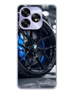 Чехол для UMIDIGI A15 с картинкой «Колесо BMW вблизи»