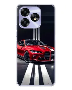 Чехол для UMIDIGI A15 с картинкой «Красная BMW на дороге»