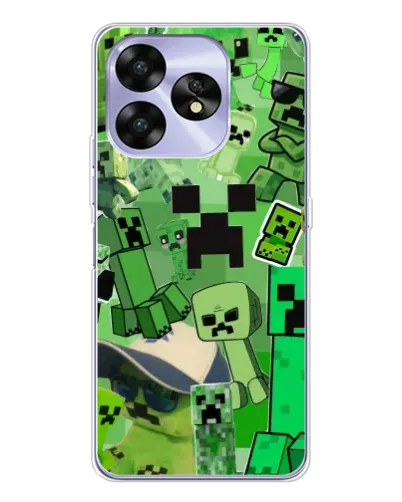 Чохол для UMIDIGI A15 з картинкою «Кріпери Minecraft»