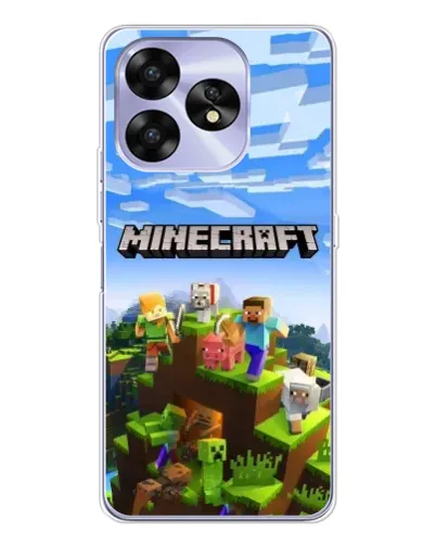 Чохол для UMIDIGI A15 з картинкою «Minecraft класичний світ»