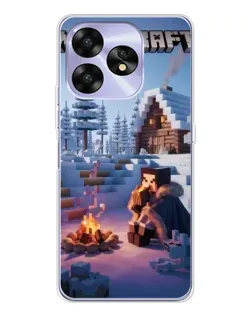 Чохол для UMIDIGI A15 з картинкою «Зимовий Minecraft»