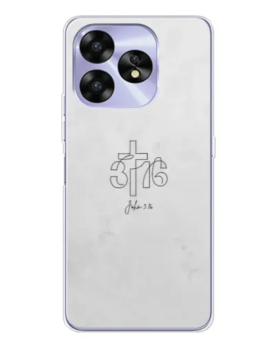 Чехол для UMIDIGI A15 с картинкой «Иоанна 3:16 Крест»