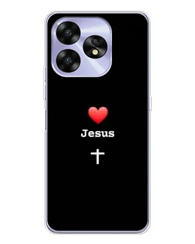 Чехол для UMIDIGI A15 с картинкой «Сердце - Jesus»
