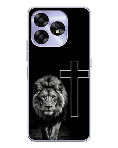 Чехол для UMIDIGI A15 с картинкой «Лев и Крест»