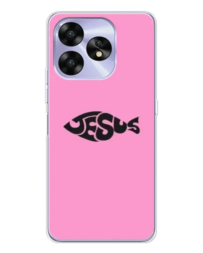 Чехол для UMIDIGI A15 с картинкой «Розовый символ  Jesus»