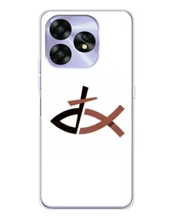 Чехол для UMIDIGI A15 с картинкой «Рыба и крест»
