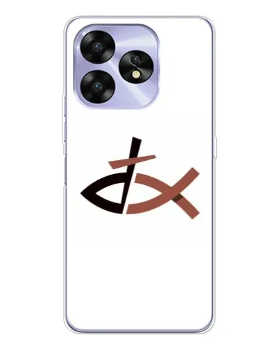 Чехол для UMIDIGI A15 с картинкой «Рыба и крест»