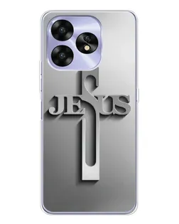 Чохол для UMIDIGI A15 з картинкою «Металевий хрест Jesus»