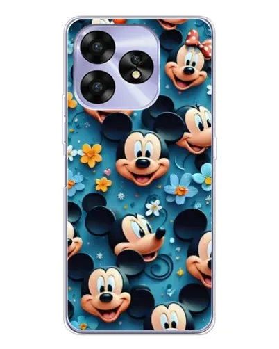 Чехол для UMIDIGI A15 с картинкой «Паттерн Микки и Минни»