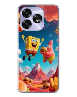 Чехол для UMIDIGI A15 с картинкой «Космический фастфуд»