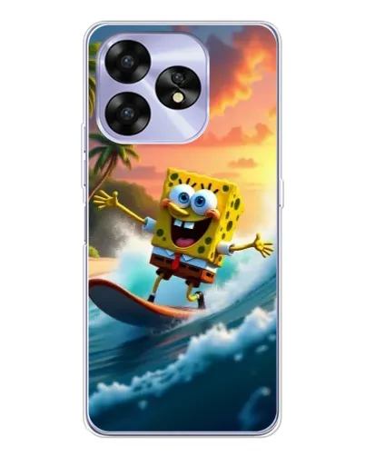Чехол для UMIDIGI A15 с картинкой «Губка Боб серфингист» Чехол для UMIDIGI A15 с картинкой «Губка Боб серфингист»