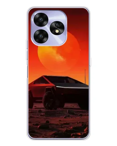 Чехол для UMIDIGI A15 с картинкой «Cybertruck на Марсе»