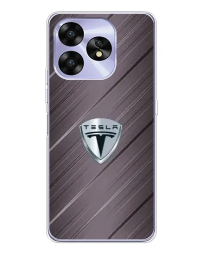 Чехол для UMIDIGI A15 с картинкой «Металлическая текстура Tesla»