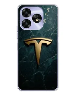 Чехол для UMIDIGI A15 с картинкой «Мраморная Tesla Gold»