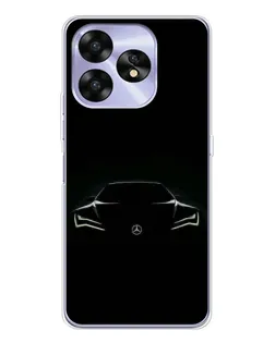 Чехол для UMIDIGI A15 с картинкой «Mercedes — силуэт авто»