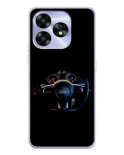 Чехол для UMIDIGI A15 с картинкой «Салон Audi — руль»