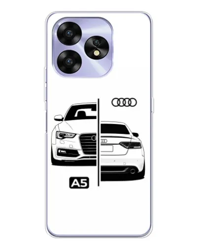 Чехол для UMIDIGI A15 с картинкой «Audi — контрастный дизайн»