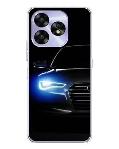 Чехол для UMIDIGI A15 с картинкой «Неоновый взгляд Audi»