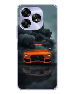 Чехол для UMIDIGI A15 с картинкой «Audi в облаках дыма»