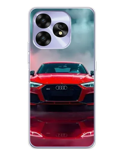 Чехол для UMIDIGI A15 с картинкой «Audi RS — красный стиль»