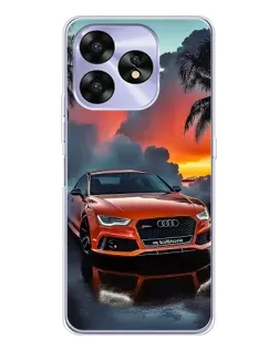 Чехол для UMIDIGI A15 с картинкой «Audi — закат»