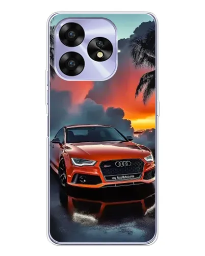 Чехол для UMIDIGI A15 с картинкой «Audi — закат»