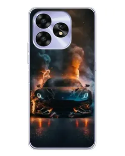 Чехол для UMIDIGI A15 с картинкой «Lamborghini дымная эстетика»