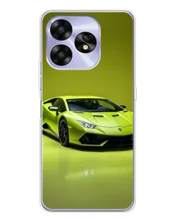 Чехол для UMIDIGI A15 с картинкой «Салатовый Lamborghini Huracan»