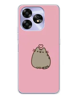 Чехол для UMIDIGI A15 с картинкой «Pusheen сердце»