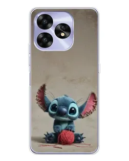 Чехол для UMIDIGI A15 с картинкой «Стич на коричневом фоне»