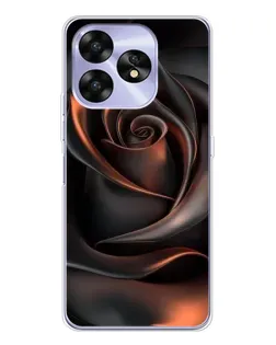 Чохол для UMIDIGI A15 з картинкою «Шовкова чорна троянда»