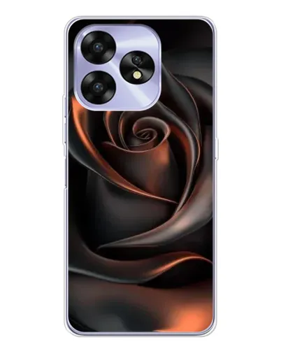 Чохол для UMIDIGI A15 з картинкою «Шовкова чорна троянда»