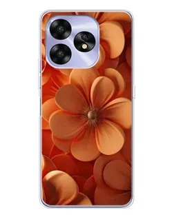 Чохол для UMIDIGI A15 з картинкою «Помаранчева макро квітка»