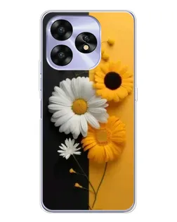 Чохол для UMIDIGI A15 з картинкою «Соняшник та ромашка»