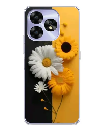 Чохол для UMIDIGI A15 з картинкою «Соняшник та ромашка»