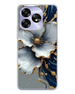 Чохол для UMIDIGI A15 з картинкою «Біла квітка та золотий флюїд»