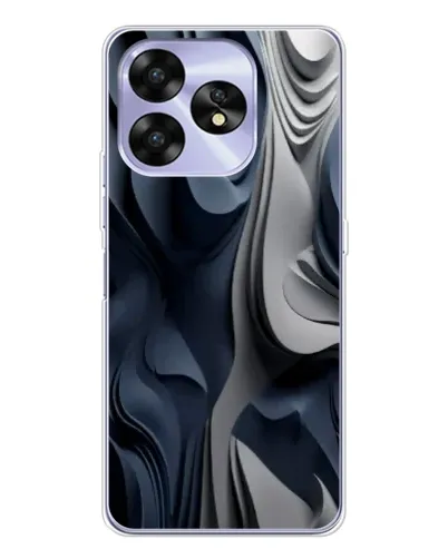 Чохол для UMIDIGI A15 з картинкою «Об'ємні сині складки»