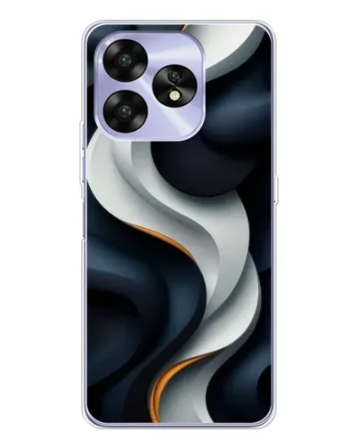 Чохол для UMIDIGI A15 з картинкою «Об'ємні чорно-білі стрічки»