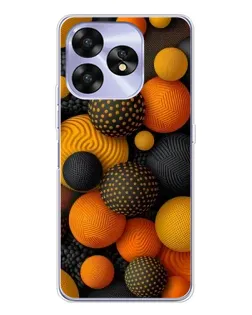 Чохол для UMIDIGI A15 з картинкою «Об'ємні помаранчеві сфери»
