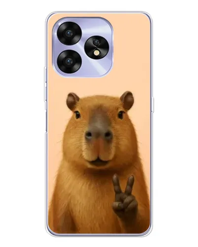 Чехол для UMIDIGI A15 с картинкой «Капибара виктория»