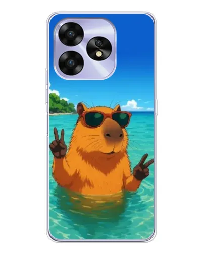 Чехол для UMIDIGI A15 с картинкой «Морская капибара»