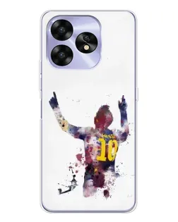 Чехол для UMIDIGI A15 с картинкой «Акварельный Месси Барселона»