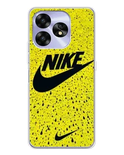 Чехол для UMIDIGI A15C с картинкой «Желтый текстурный Nike»