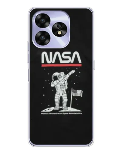 Чехол для UMIDIGI A15C с картинкой «NASA — шагаем по Луне» Чехол для UMIDIGI A15C с картинкой «NASA — шагаем по Луне»