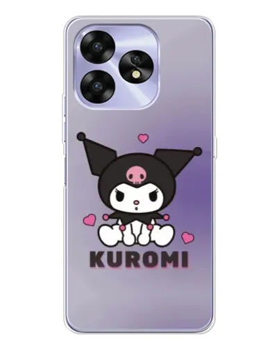 Чехол для UMIDIGI A15C с картинкой «Kuromi — фиолетовый арт»